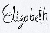 Hand drawn Elizabeth font psd typography