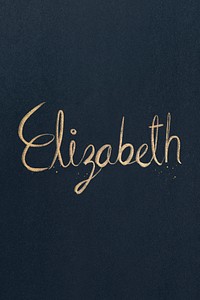 Elizabeth sparkling gold font typography