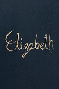 Elizabeth sparkling gold psd font typography