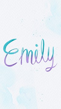 Emily two tone name typography 