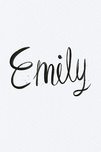 Hand drawn Emily font psd typography