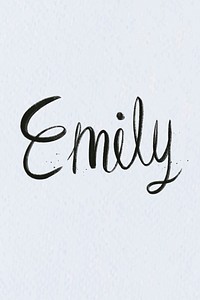 Hand drawn Emily font vector typography