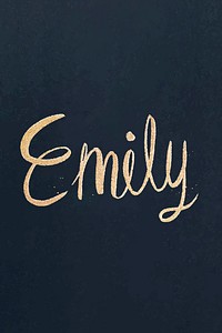 Emily sparkling gold font vector typography