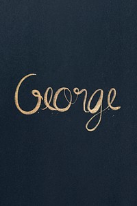 George sparkling gold font psd typography