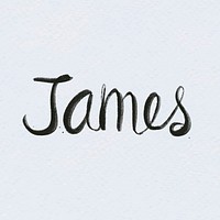 Hand drawn James font vector typography
