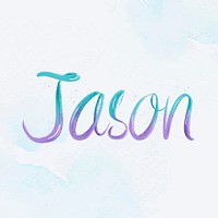 Jason name hand lettering vector font