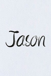 Vector hand drawn Jason font typography