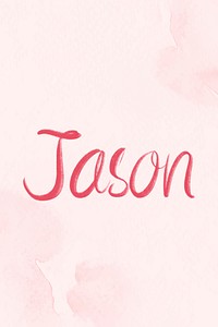 Jason name word typography vector