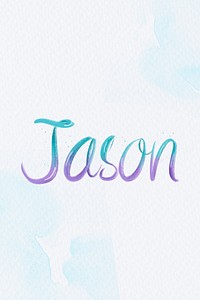 Jason name hand lettering psd font