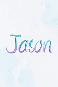 Jason name hand lettering vector font