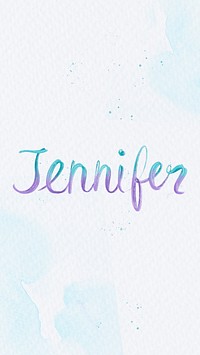 Jennifer two tone name typography 