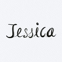 Hand drawn Jessica font psd typography