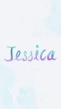 Jessica two tone name typography 