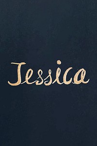 Jessica vector sparkling gold font typography