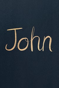 John sparkling gold font typography