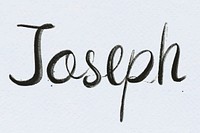 Vector hand drawn Joseph font typography