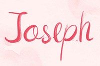 Joseph name hand lettering vector font