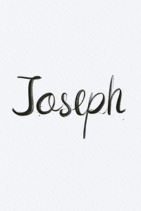 Hand drawn Joseph font typography