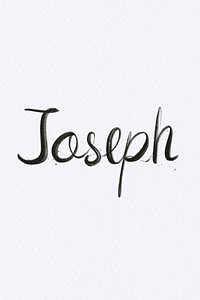 Hand drawn Joseph font psd typography