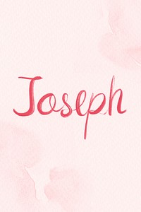 Joseph name hand lettering psd font