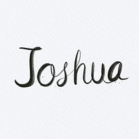 Hand drawn psd Joshua font typography