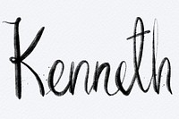 Hand drawn Kenneth psd font typography