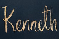 Kenneth sparkling gold font typography