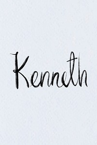 Hand drawn vector Kenneth font typography