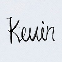 Vector Hand drawn Kevin font typography