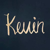 Kevin sparkling gold vector font typography