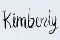 Hand drawn Kimberly font vector typography