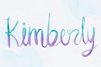 Cursive Kimberly name vector script font