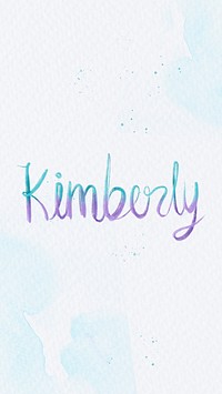 Kimberly two tone hand lettering typography 