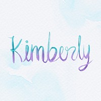 Cursive Kimberly name script psd font