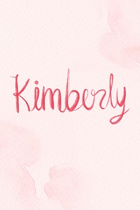 Kimberly female name calligraphy font