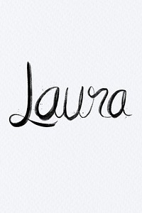 Hand drawn Laura font typography