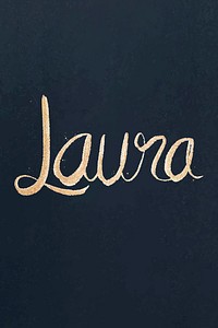 Sparkling gold Laura font vector typography
