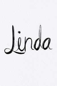 Hand drawn Linda font typography