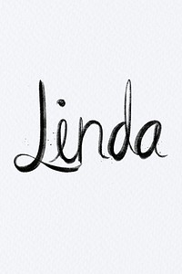 Hand drawn Linda psd font typography