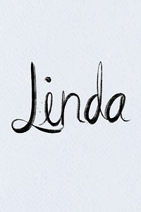 Hand drawn vector Linda font typography