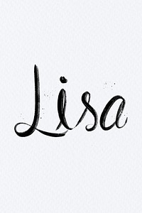 Hand drawn Lisa font psd typography