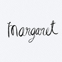 Hand drawn Margaret font psd typography