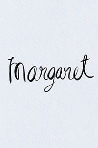 Hand drawn Margaret vector font typography