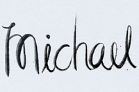 Hand drawn vector Michael font typography