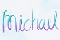 Michael male name vector lettering font