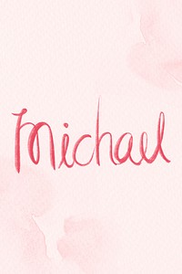 Michael name hand psd lettering font