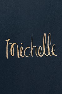 Michelle sparkling gold font typography