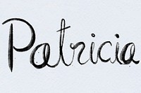 Hand drawn vector Patricia font typography