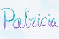 Patricia name hand lettering vector font
