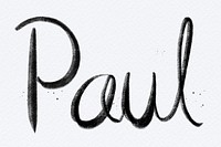 Hand drawn Paul font typography